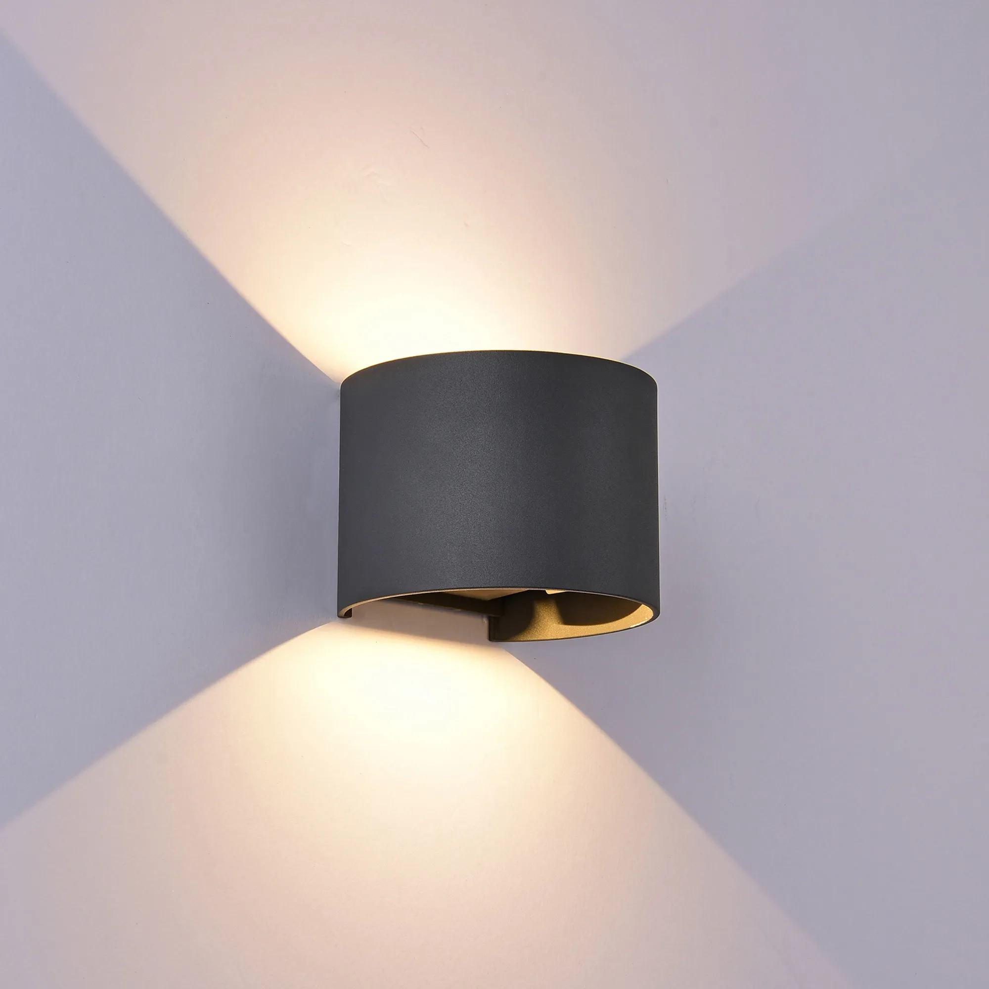Davos Dark Grey Exterior Lights Mantra Fusion Directional Wall Lights